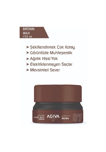 Agiva Wax 155 Ml 07 Pomade Kahverengi