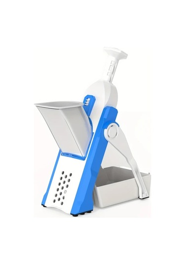 Honeybeeshop Genaı Çok Amaçlı Sebze Doğrayıcı Ve Meyve Dilimleyici Blue Manuel Gıda Rendesi Ayarlanabilir Paslanmaz Çelik Bıçak İle Patates Soğan Havuç İçin 1 Parça