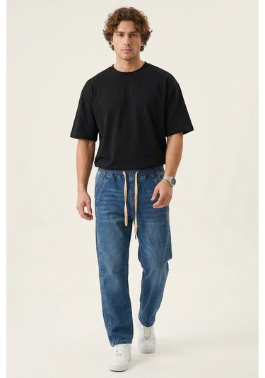Bigdart Erkek Rahat Kesim Baggy Jean Pantolon 30076 - Lacivert