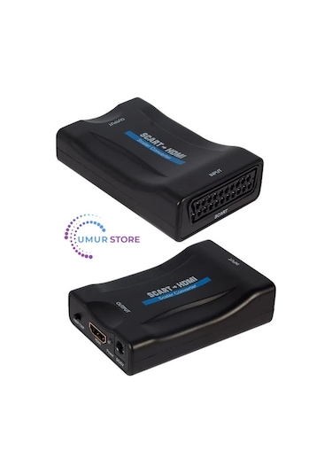 Scart To Hdmı Av Video Tv Dönüştürücü Çevirici Adaptör Converter