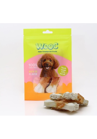 Wooc Tavuk Sargılı Mini Kemik Köpek Ödülü 75 Gr