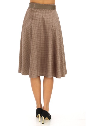 Soralline Kadın Etek Kışlık Kloş 780fantazi Bej