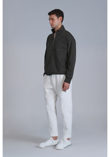 Lufian Howe Erkek Sweatshirt Haki Haki 112030142100630 Haki