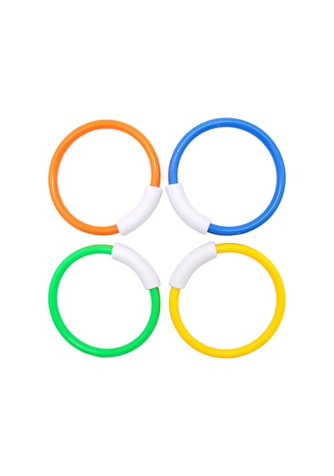 Xindoker 4 Adet Plastik Yüzme Egzersiz Halka - Su Altı Görünürlüğü İyi, Dayanıklı, Dalış Hızı Ve Çevikliği Antrenmanı İçin Havuz Alti Oyuncakları Çok Renkli