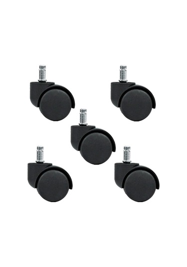 5 Adet Pimli Geçmeli Ofis Koltuk Sandalye Tekeri 50 mm