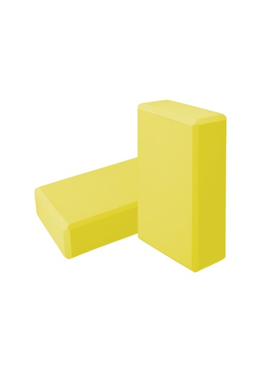 Kosona Eva Spor Blokları, Yoga Egzersiz Yardımı, Kayma Önleyici Dayanıklı, Fitness Ve Esneklik Egzersizleri İçin Sarı 2'li Paket Sarı