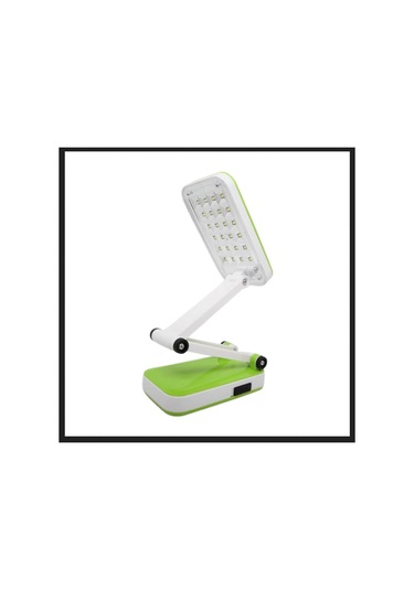 Yeşil Renk Portatif Katlanabilir Şarjlı Masa Lambası Taşınabilir Kamp Lambası Kitap Okuma Lambası Çok Renkli