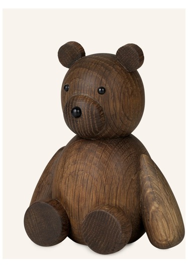 Lucie Kaas Teddy Medıum Meşe Dekoratif Figür, 13,5 Cm Hayvan Figürü Kahverengi
