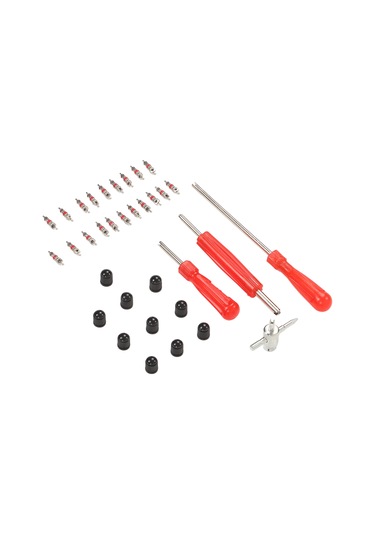 Lemestar 34 Parça Lastik Valfi Tamir Seti: Evrensel Uyumlu, Metal+abs Malzeme, Montaj-kaldırma Aracı, Otomobil-motosiklet-bisiklet İçin