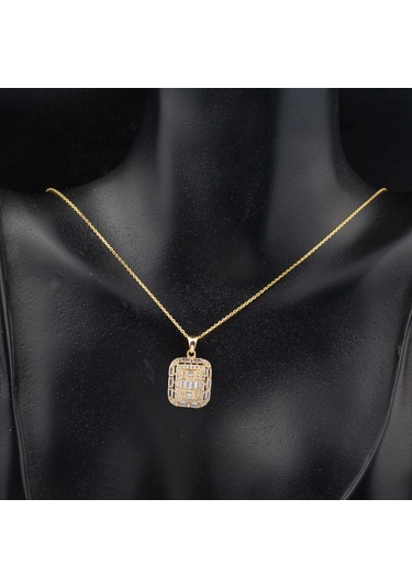 Baget Tasarımlı 14 Ayar Spor Altın Kolye