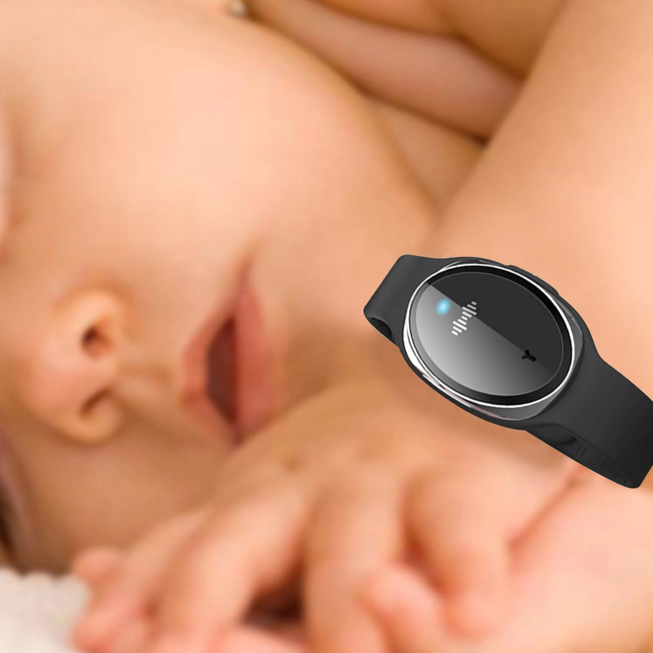 Moveevo Siyah Ultrasonik Entegreli Uygun Boyutlu Elektrikli Mus Derici Bilezik - Ev Ve Dışarıda Kullanım İçin Kimyasal Olmayan Koruma