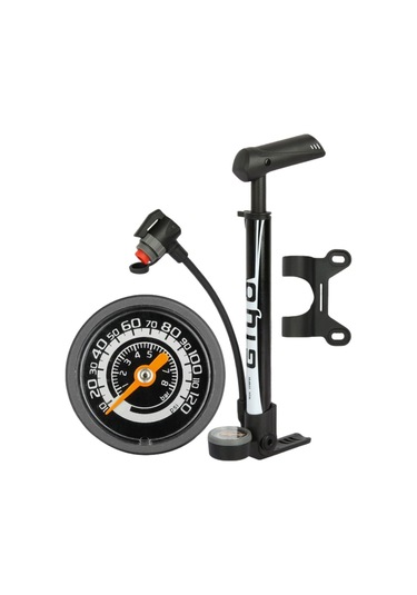 Reedark Alüminyum Mini Bisiklet Hava Pompası 120psı - Schrader/presta Valfler Uyumlu, Çevirkeli Basınç Göstergeli Siyah