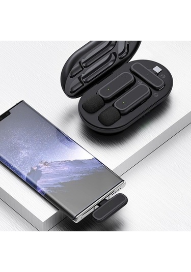 Wondernest Kablosuz Yaka Gürültü Azaltma Mikrofonu Usb-c' Ve Şarj Kutusu
