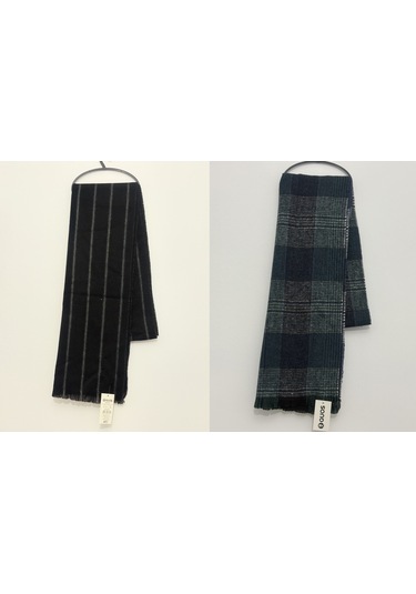 Atkı Seti 2 'li Unisex Kadın Erkek Model 4 Çok Renkli