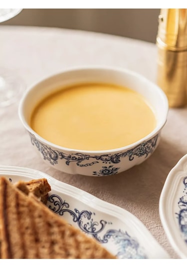 Roomi 480 Ml Derin Seramik Tabak, Vintage Salata Kasesi 202452400 Beyaz