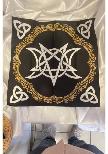 Sunak Örtüsü Rune Semboli Taşları Run Taşları Örtüsü Sunak Nordic Runes Örtüsü Sunağı El İşi Ouija