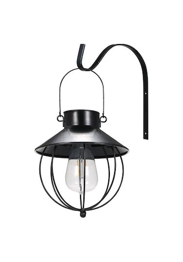 Konesam Güneş Enerjili Duvara Monte Lamba - Otomatik Aydınlatma, Ip65 Su Geçirmez, 600mah Pil 112 Karakter Siyah