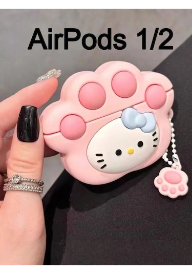 Case House Airpods Uyumlu 1 Veya 2 İçin Kılıf, Airpods Uyumlu 2 Hello Kitty 375352654 Pembe