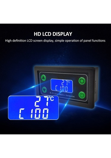 Novahub Zfx-wt01 Wıfı Dijital Termostat K Tipi Termokupl Yüksek Sıcaklık Kontrol Cihazı -99 999