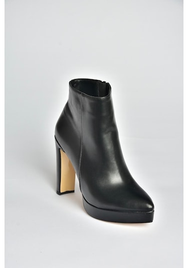 Fox Shoes V820660109 Siyah Kalın Platform Topuklu Kadın Bot Siyah