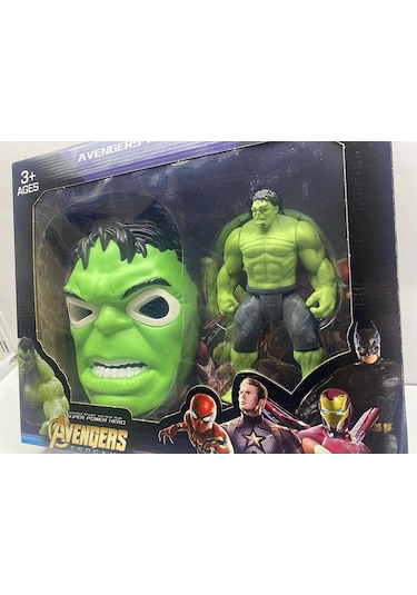 Hulk Figür Ve Maske Seti Yeni Model Hulk Oyuncak Figür Işıklı