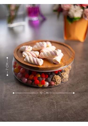 Family Shop Şeker Vazosu Cam Şekerlik 1400 Ml 388646775 Beyaz