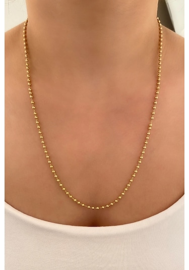 Fiyonk Kuyumculuk 14 Ayar Altın Top Zincir Orta 001