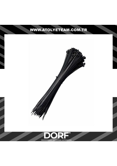 Tork Kablo Bağı -Cırt Kelepçe - Siyah - 370 X 3.6 - 100 Lü Paket