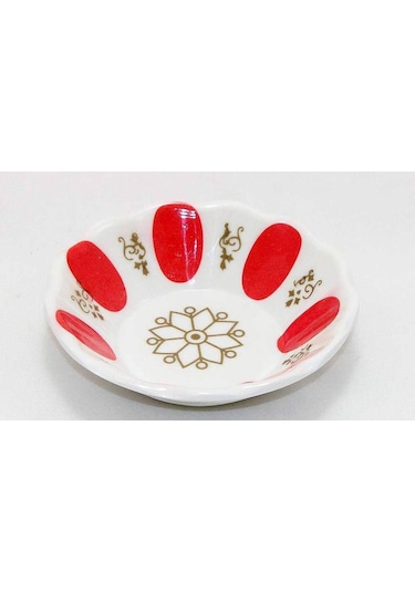 Güneş Melamin Çay Tabağı 6 Adet 1 Takım-Kırmızı