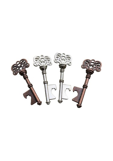 Gümüş Metal Anahtar Şekilli Şişe Açacağı Mutfak Alet Çubuğu Barware Anahtarlık Anahtarlık Gümüş