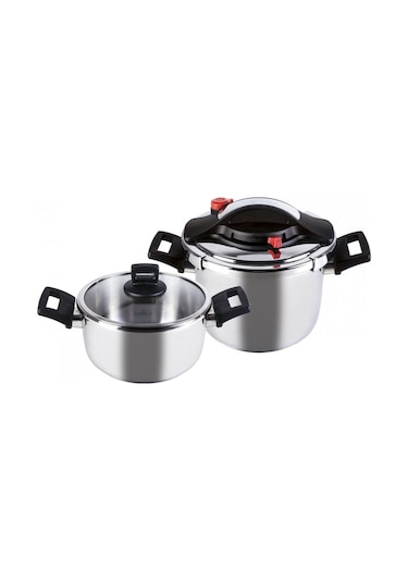 Karaca Vitola 4 6 L Düdüklü Tencere Seti Gümüş
