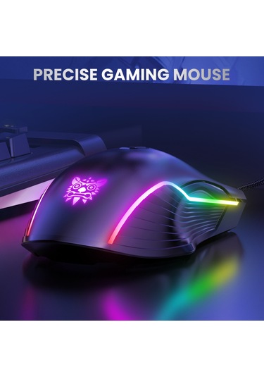 Onıkuma Cw905 Rgb Aydınlatma Kablolu Fare Siyah Diğer