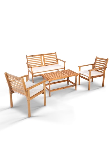 Bahex Lite 2+1+1 Ahşap Oturma Grubu Ahşap