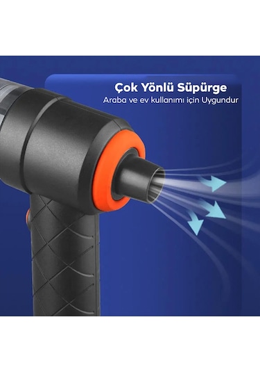 Ally ST-6644 Portatif Vakumlu Üflemeli Mini Araç Süpürgesi Siyah