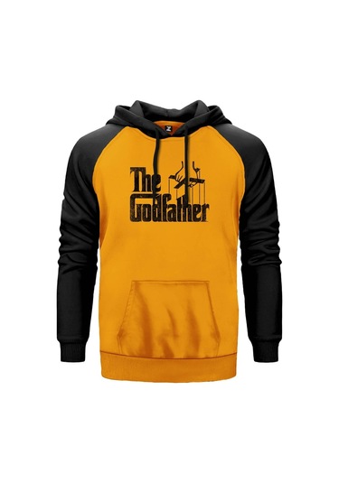 The Godfather Distorted Sarı Reglan Kol Unisex Sweat Hoodie Sarı
