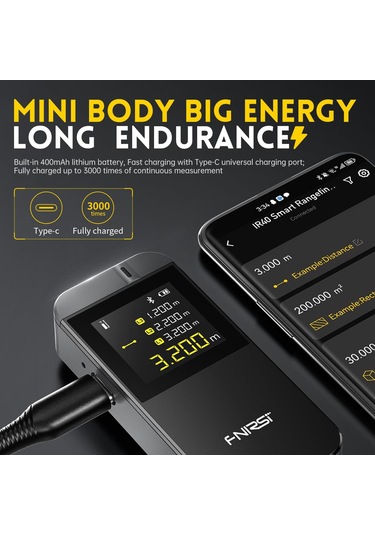 Fnirsi Ir40 Akıllı 40mt Lazer Metre Mesafe Ölçer