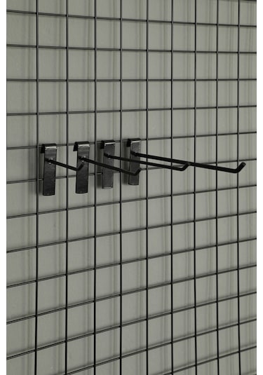 15 Cm 40 Adet Siyah Tel Pano Kancası Raf Askısı Siyah