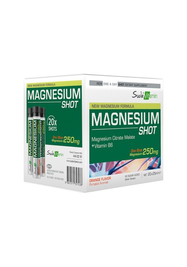 Suda Vıtamın Magnesıum Shot Orange 25 Ml 20 Shot