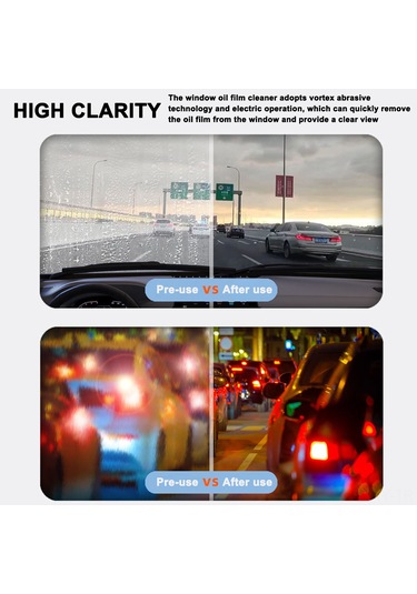 Shineyee Elektrikli Cam Yağ Tabakası Temizleme Makinesi - Hızlı Ve Etkili Temizlik İçin Pwm Hız Kontrollü, 2000mah Pil Dahil