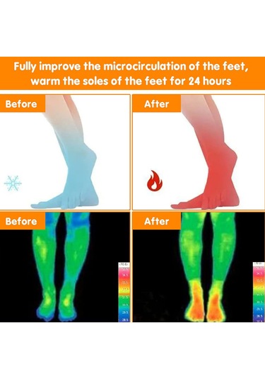 Jeehugo 3 Çift Turmalinli Otomatik Isıtıcı Çorap - Sağlıklı Ayak Isıtma, Yorumu Azaltma, Kayganlık Önleyici Siyah Orta Boy Siyah