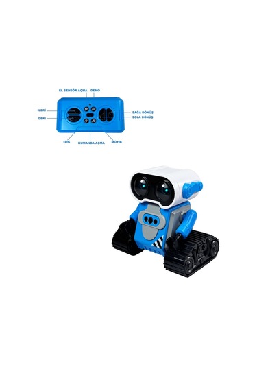 Uzaktan Kumandalı 2.4g Şarjlı El Sensörlüde Kullanabilen Robot-araba Mavi/sarı Robot