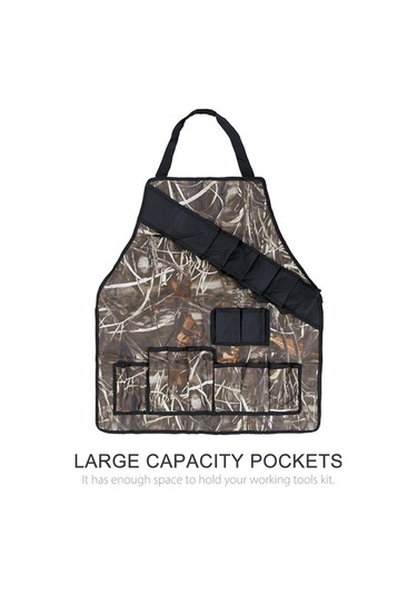 Pazly Reed Kamuflaj Barbekü Önlüğü - Oxford Kumaşlı, Uzun Ömürlü, Çok İşlevli Kahverengi