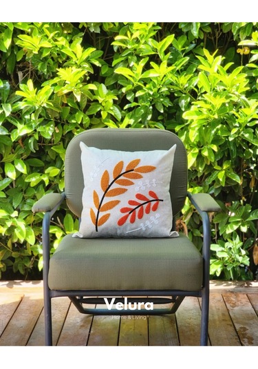 Dekoratif Kırlent & Pinterest Kırlent & Keten Kumaş - Nakış İşleme & A161 Kahverengi