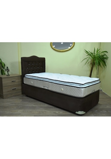 Bengimobilya Baza Başlık Ful Ortopedik Pamuk Pedli Yatak Tay Tüy Silinir Model (303443720)