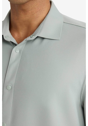 Defacto Defactofit Uzun Kollu Gömlek F8642ax25augn1102 Yeşil