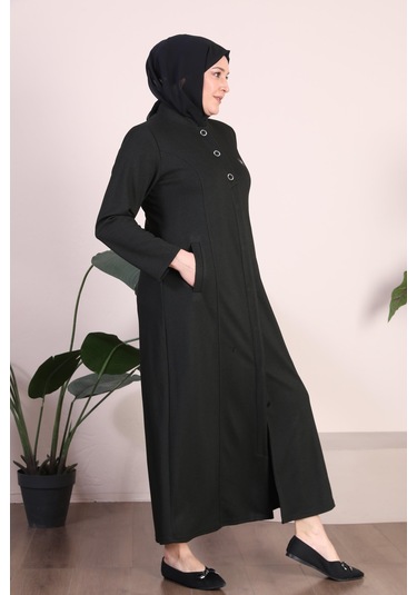 Kadın Büyük Beden 3 Düğmeli Pardesü 001