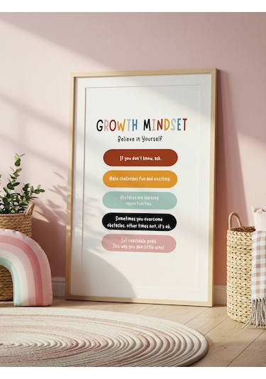 Growth Mindset Dijital Baskı Poster Çerçevesiz