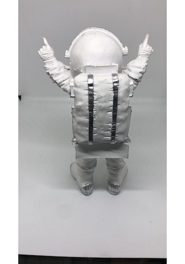 Lebson Dekoratif Polyester Buz Beyazı Astronot Gri