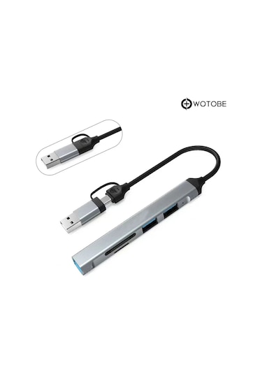 5'i 1 Arada Usb-c Usb-a Usb 2.0/3.0 Sd Tf Dönüştürücü Hub