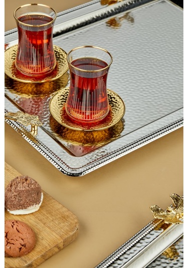 Cooker 2'li Dikdörtgen Paslanmaz Çelik Metal Tepsi Seti Gümüş